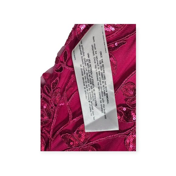 Tadashi Shoji Pink Sequin Embroidered Lace Gown NWT 8 - Picture 7 of 10